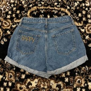 Wild Fable Blue Denim High Ruse Mom Shorts